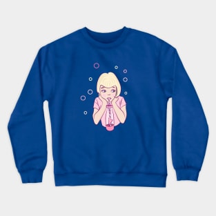 Cute Girl Design Crewneck Sweatshirt